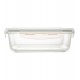 Pote 640ml Retangular Hermético Borossilicato Transparente